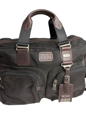 TUMI Alpha Bravo Essential Tote Black & Brown Travel Bag